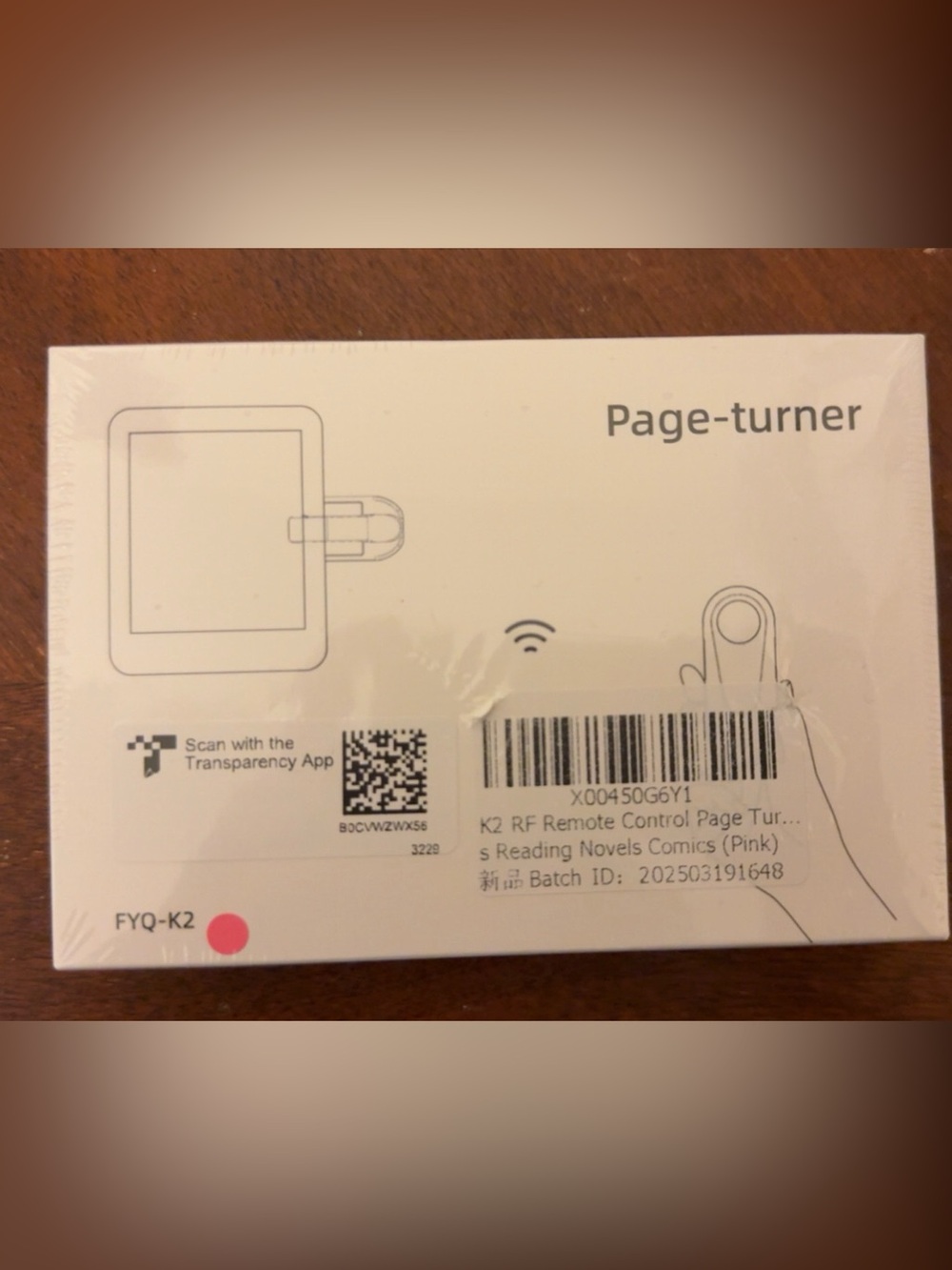 K2 RF Remote Control Page Turner - Pink